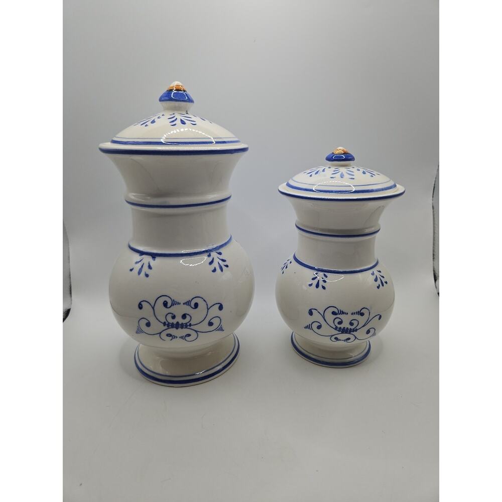 Vintage Royal Sealy Heritage Tea And Coffee Canister Set Of 2 Large Medium - Picture 2 of 11